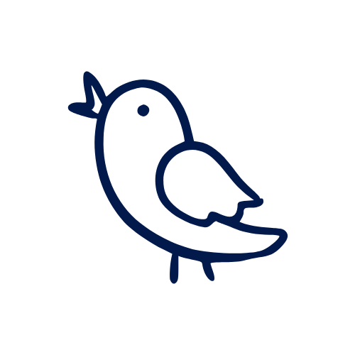 Bird icon - blue